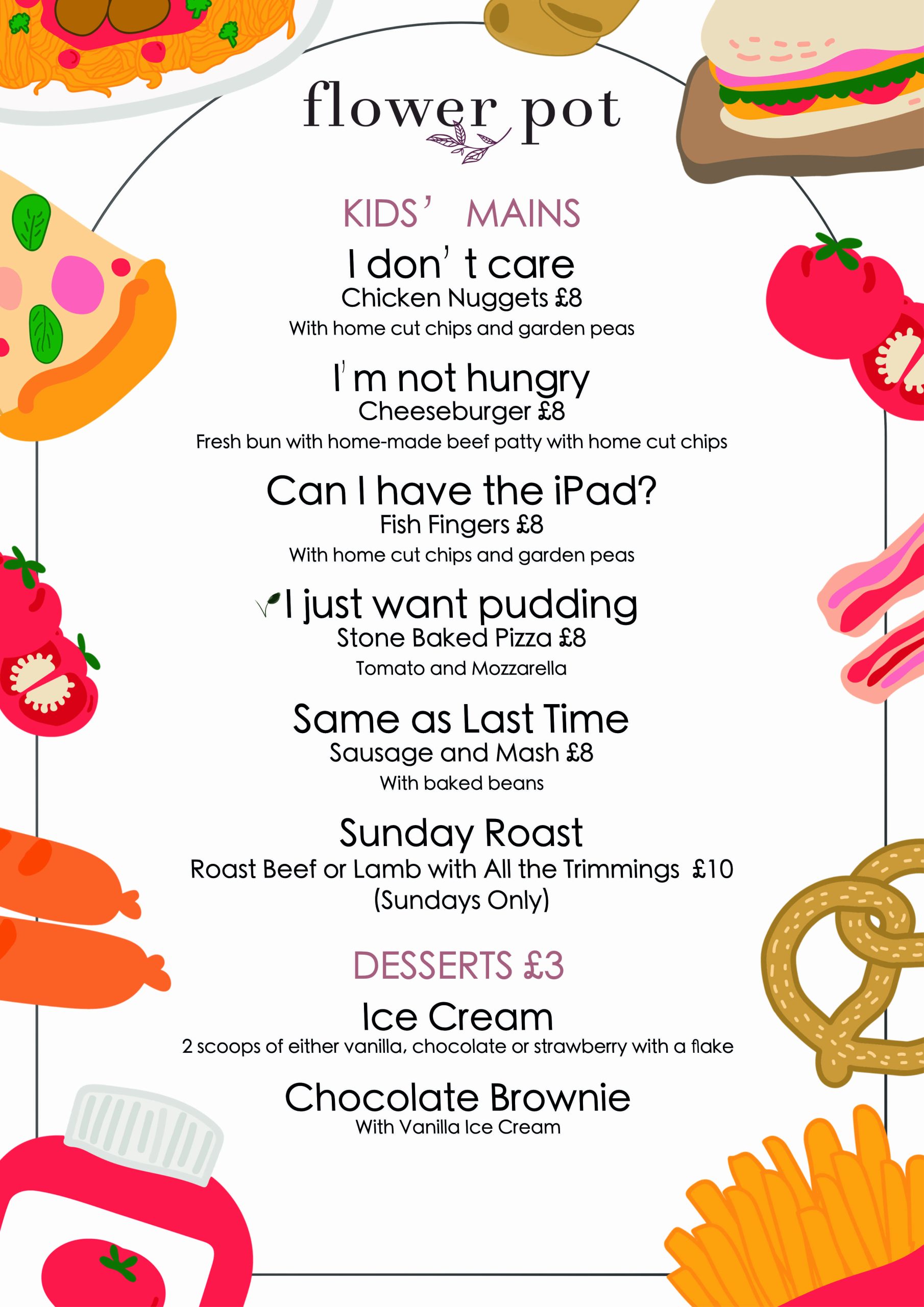 Kids_Menu 18.04 flower pot kids menu