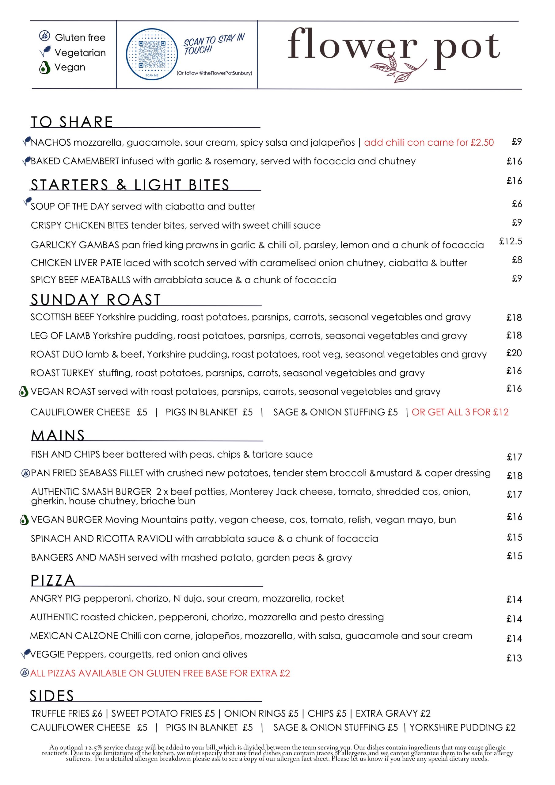 flower pot menu sunday winter flower pot sunday menu