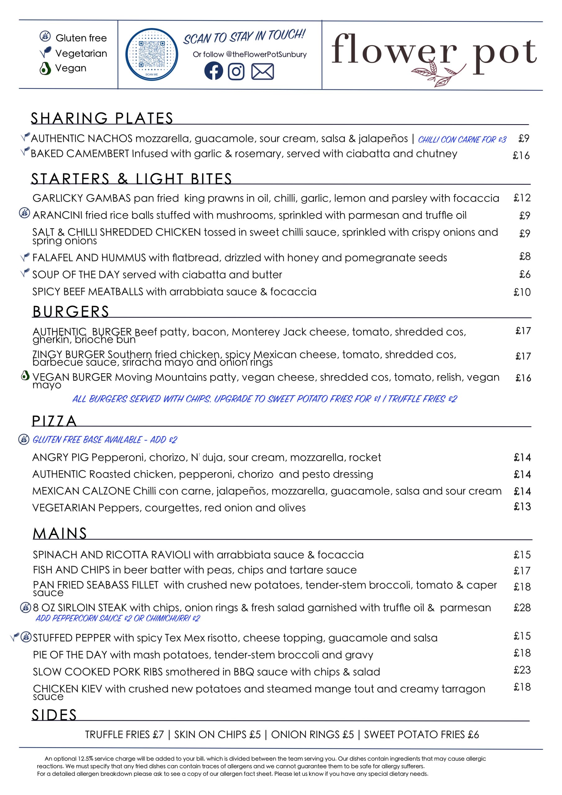 new sunday menu flower pot main menu